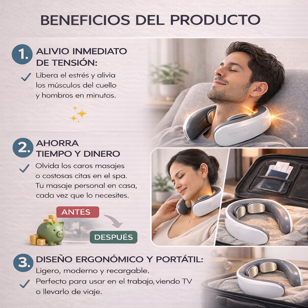 AlivioZen™ – Masajeador de Cuello