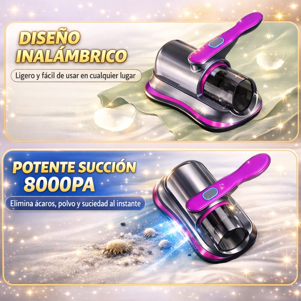 CleanMite™ – Limpiador Aspirador de Ácaros y Pelusas
