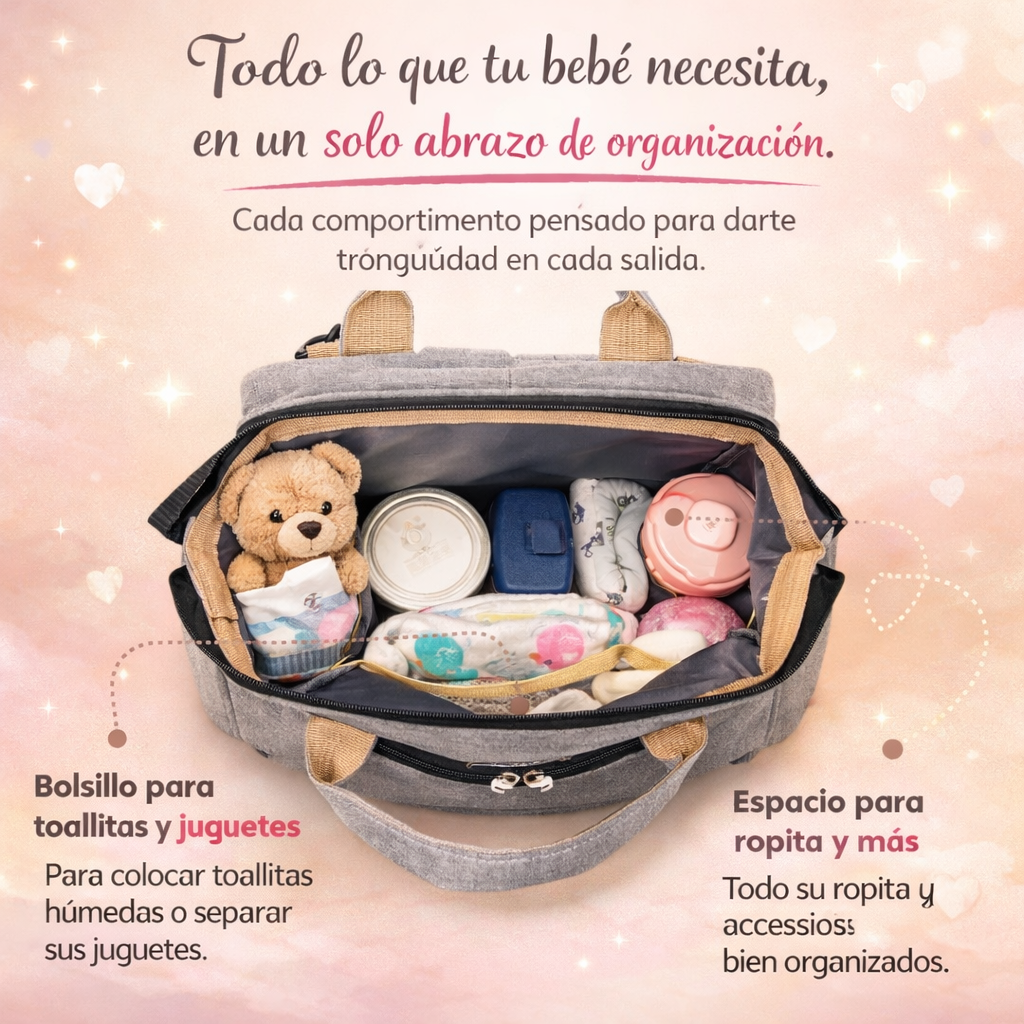 NidoBag™ - Pañalera con Cambiador Plegable Multiuso