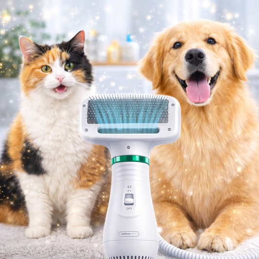 PetGlow Brush™ - Cepillo Y Secador De Mascotas 2 En 1