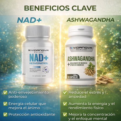 NadAshwagandha™- PACK DUO Más vitalidad, menos estrés cada día