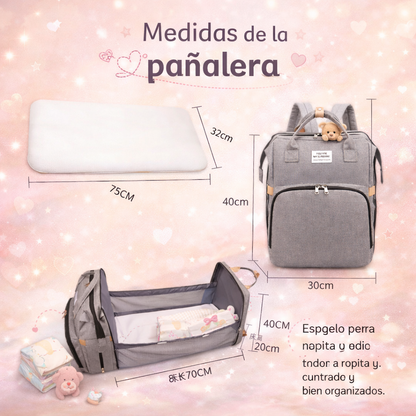 NidoBag™ - Pañalera con Cambiador Plegable Multiuso