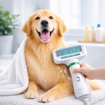 PetGlow Brush™ - Cepillo Y Secador De Mascotas 2 En 1