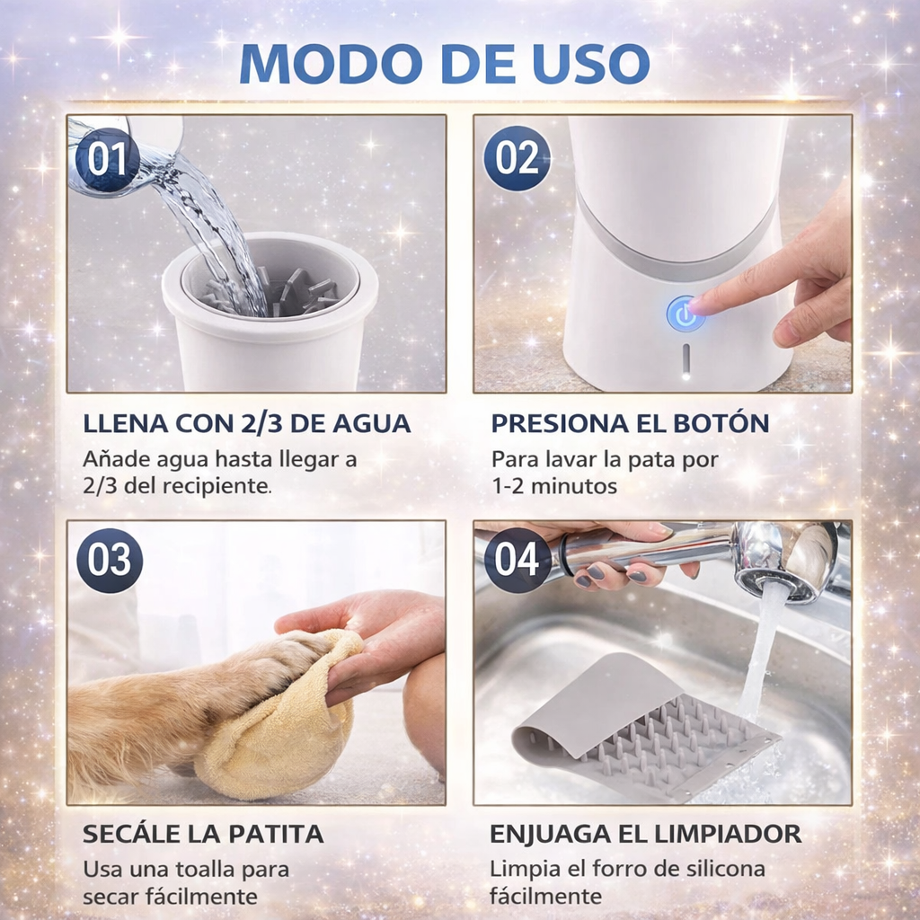 PatitasClean™ – Limpiador Automático de Patas